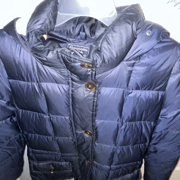 Abercrombie & Fitch Puffer Jacket Navy - Picture 3 of 6